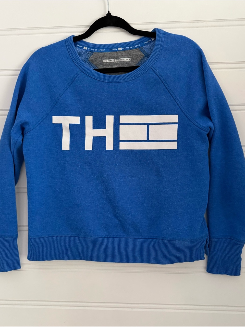Tommy Hilfiger Royal Blue Crewneck Sweatshirt with White Logo